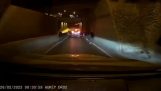 Tentato furto d'auto in autostrada (Cile)