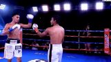 Sneaky strike in a boxing match