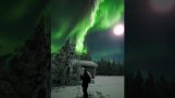 Spectaculoasele aurore boreale din Laponia