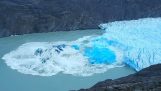 佩里托莫雷諾冰川的一部分壯觀倒塌