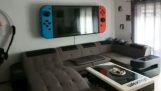 Installatie voor Nintendo-consoles in de woonkamer