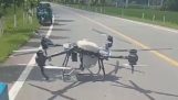 De start van een agrarische drone (Fail)