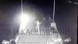 土耳其巡逻艇伊米亚的希腊“加夫多斯岛”板的栓塞