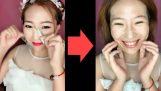 Secrets of Makeup – Women Makeup Challenge – Asian women take off their makeup