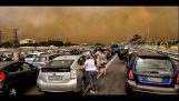 Ужасни footages на Гърция горски пожари