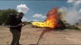 Flamethrower vs. Elon Musk Flamethrower