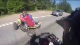 ATV crash with car