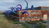 Giant octopus in an abandoned building (Philadelphia)