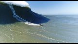 Surfing with drones in Nazare