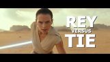 Rey Versus a TIE Fighter parody