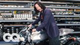 Keanu Reeves shows his collection of motorcycles