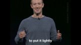 Zuckerberg makes a joke that does not make anyone laugh