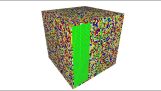 En Rubic gigantiska kub lösas i en simulering