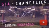 Chandelier jucat de bobine Tesla