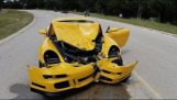 Porsche Cayman S crasht