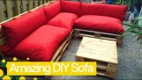 Make a sofa using pallets