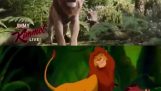 Vertailu kahden animoituja versioita Leijonakuningas (1994-2019)