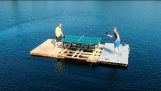 Ping Pong In the Middle of a Lake in Finland