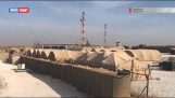 Verlaten Amerikaanse militaire basis in Manbij, Syrië