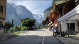 Působivý pohled na švýcarské vesnici