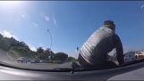 Motorist hits a cyclist