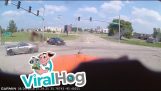 Driver runs a red light