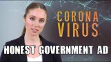 コロナウイルスのための正直な政府の広告
