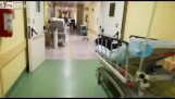 Eine gespenstische Aufnahme aus einem Krankenhaus in Bergamo, Italien
