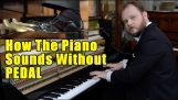 Músicas tocadas sem o pedal no piano