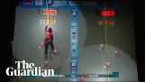 Climber Aries Susanti Rahayu breekt het wereldrecord voor snel klimmen