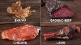 Envelhecimento seco e degustação de todos os tipos de carne