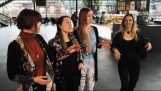 Finnish girls sing polka