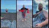 A swimsuit that dissolves in water (prank)