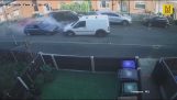 Car fight on a street