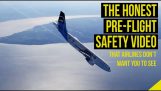 Uczciwe instrukcje dotyczące bezpieczeństwa w samolocie