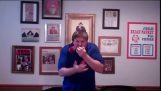 Juggling apples while eating them