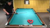 A heart with pool balls
