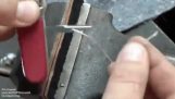 Method to sew with Swiss army knife