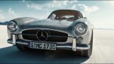 Short animation featuring Mercedes 300SL