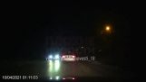 Flamethrower during a road rage