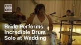 Bride drum solo at the wedding