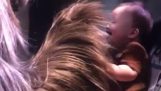 Baby meets Chewbacca