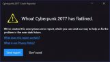 Cyberpunk 2077 Patch 1.3 crash
