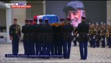 The funeral of Jean-Paul Belmondo, with music from the movie “The Professional” performed by an orchestra