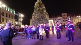 Aufnehmen eines Last Christmas-Clips – Bydgoszcz