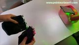 Zelené laserové DJ rukavice třídy 3B