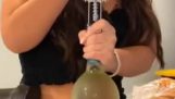 How not to open a bottle with a corkscrew
