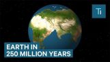 What the Earth will look like in 250 million years according to the theory of plate tectonics