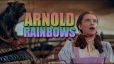 Arnold Schwarzenegger laulaa “Jossain sateenkaaren yläpuolella”