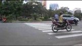 How to cross a street in rush hour